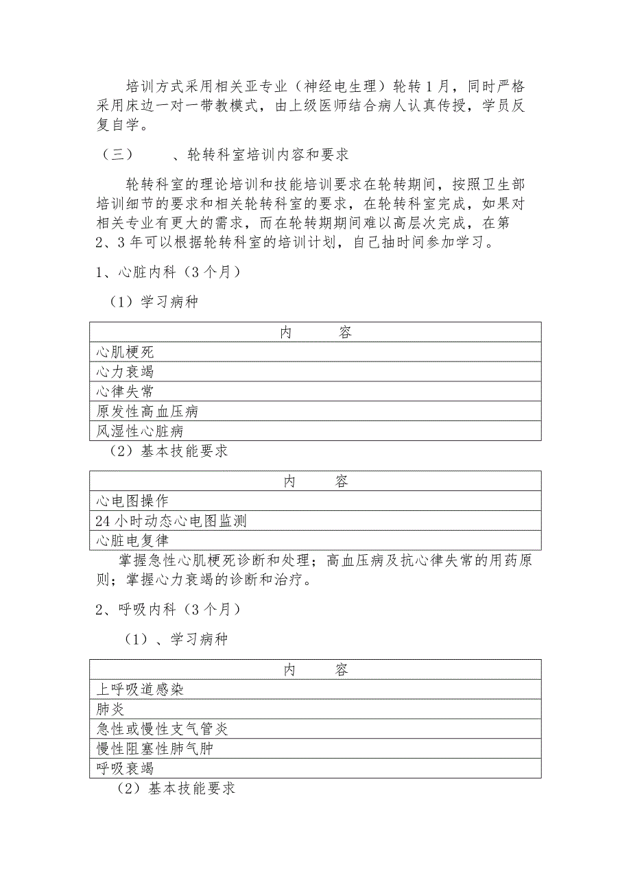 浅论神经内科住院医师规范化培训实施计划.doc_第3页