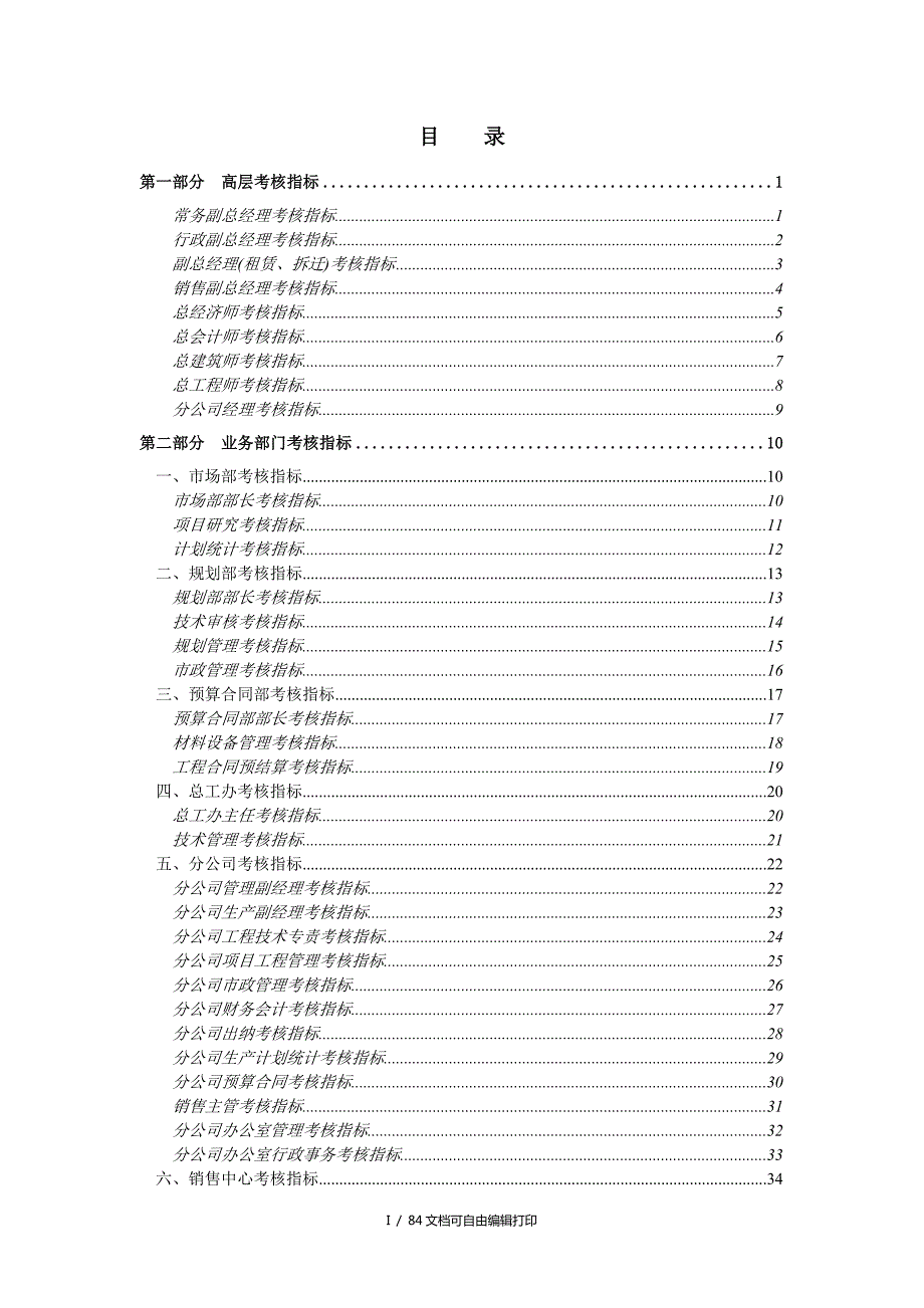 房地产公司绩效考核指标汇总.doc_第2页