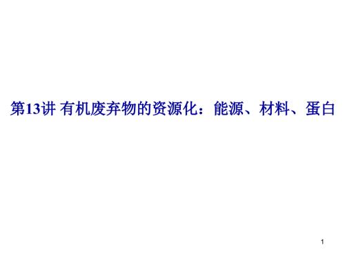 有机废弃物的资源化能源材料蛋白.ppt