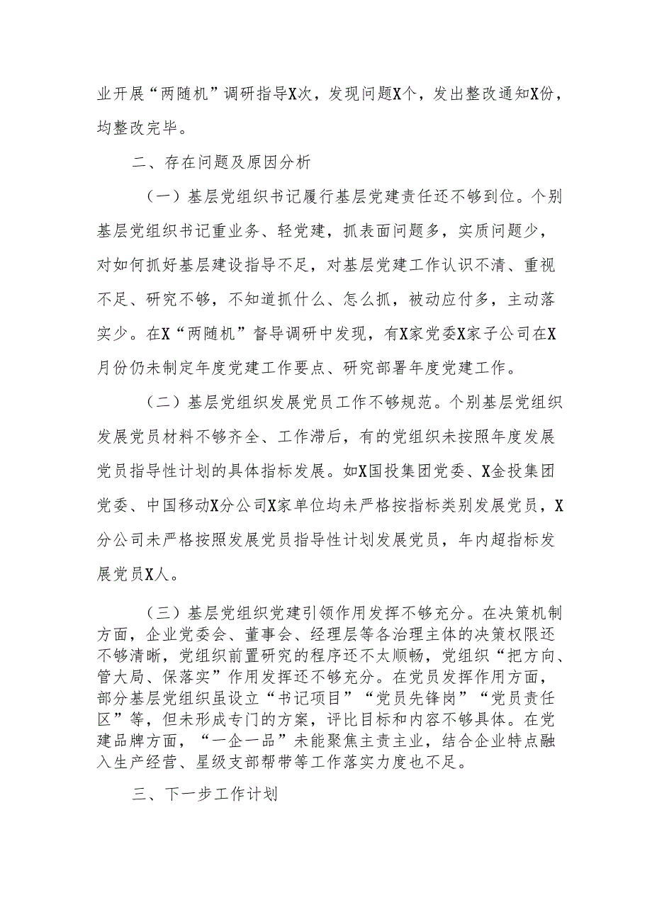 开展2025年上半年《党建工作总结》及下一步工作打算（4份）_59.docx_第3页