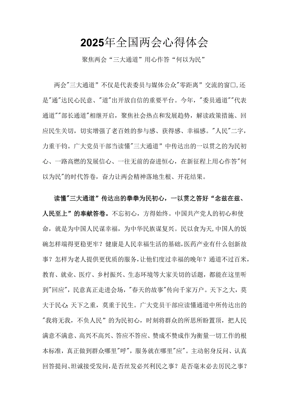 支部2025年学习全国两会发言稿最新多篇合集资料.docx_第1页