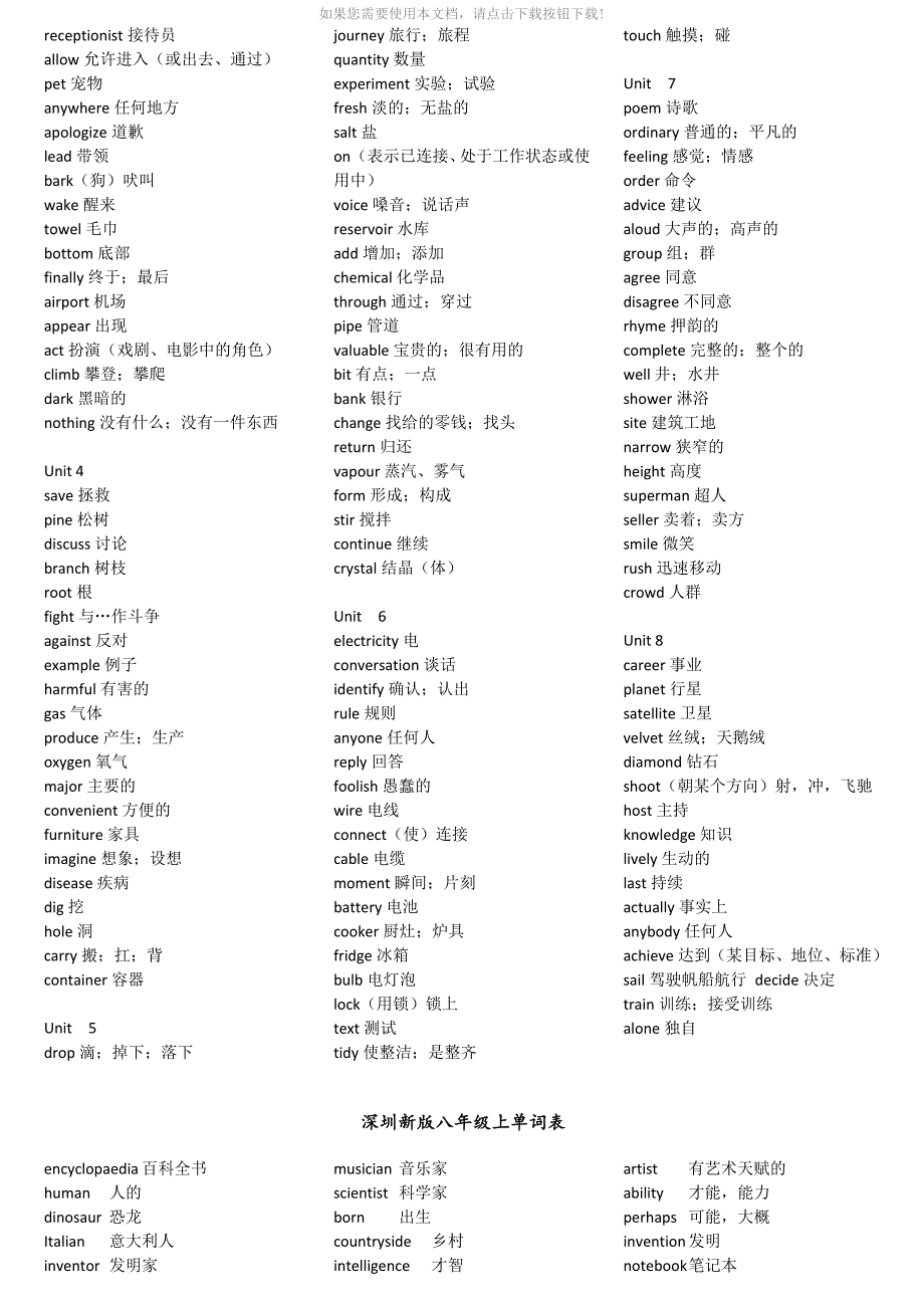 沪教牛津版初中英语单词表Word版.doc_第3页