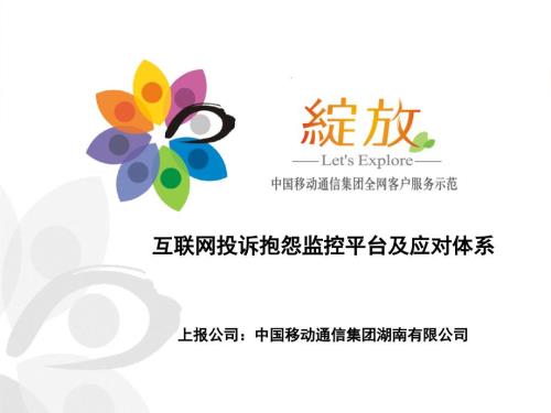 湖南互联网投诉抱怨监控平台及应对体系经典案例.ppt
