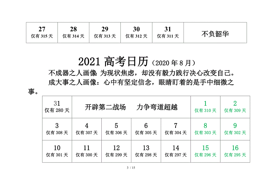 最新最全高考倒计时日历可编辑可打印.doc_第3页