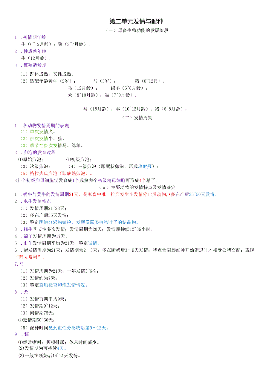 执业兽医资格考试：兽医产科四色笔记.docx_第2页