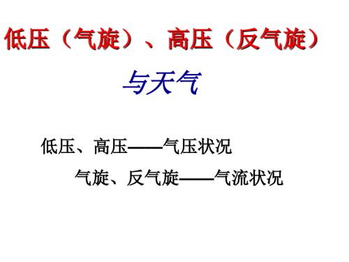 气旋和反气旋PPT课件.ppt