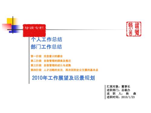 总裁办主任述职报告.ppt