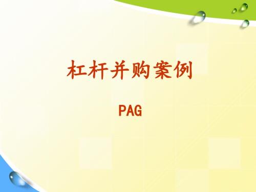 案例041杠杆收购案例PAG收购好孩子集团.ppt