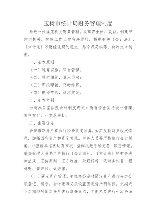 玉树市统计局财务管理制度.docx
