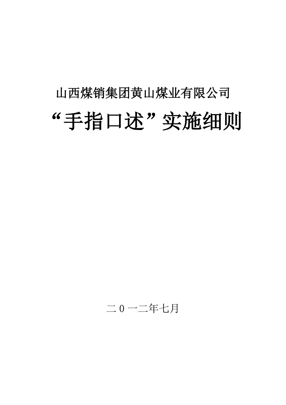 煤业公司手指口述实施细则.doc_第1页
