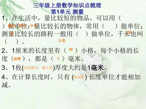 最新部编人教版三年级上册数学知识点梳理期末复习PPT课件2.ppt