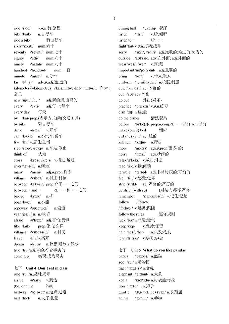 新人教七年级下册英语单词表含音标全册.doc_第2页