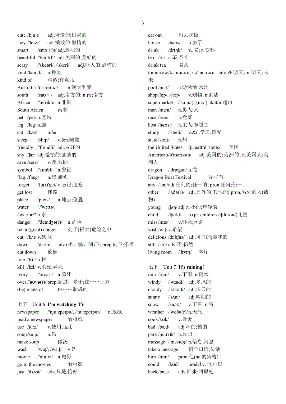 新人教七年级下册英语单词表含音标全册.doc_第3页