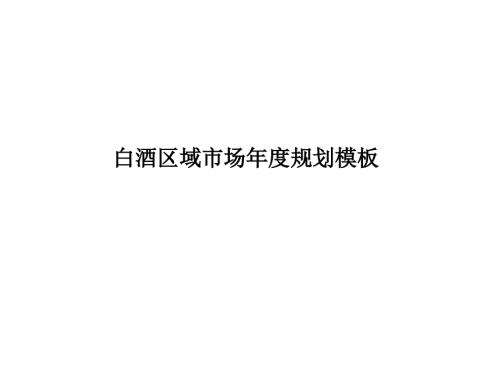 白酒区域市场规划模板.ppt