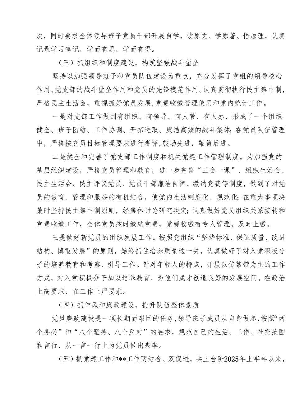 党组2025年上半年党建工作总结及下半年工作计划10篇（详细版）.docx_第3页