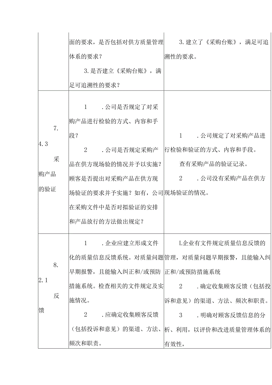 ISO13485医疗器械质量管理体系内审检查表采购销售部.docx_第3页