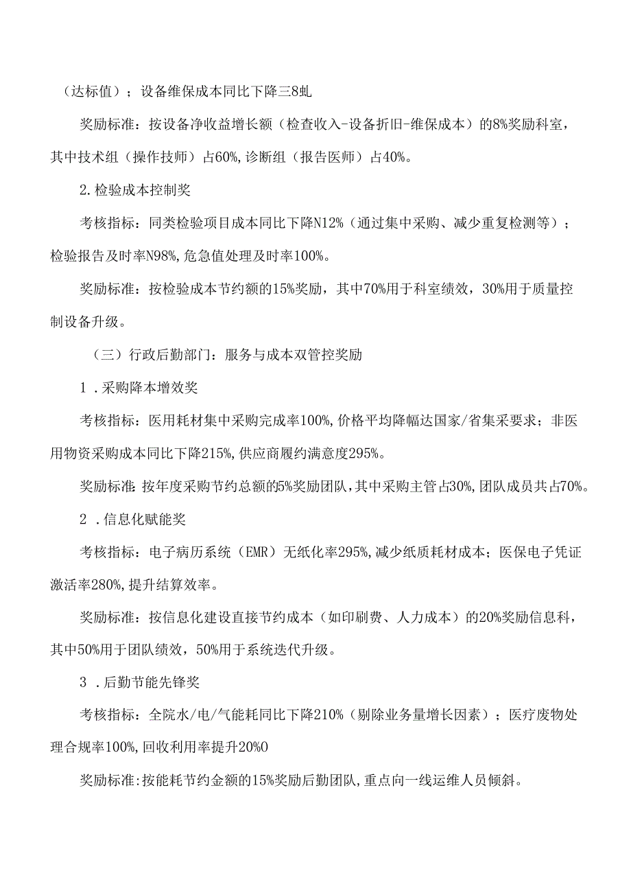 2025年公立医院控本增效奖励方案.docx_第3页