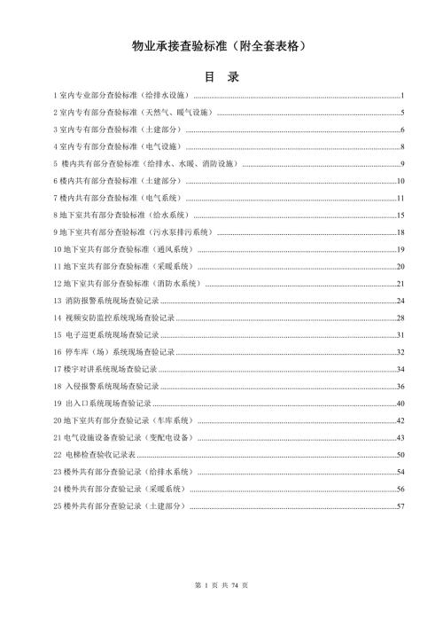 物业承接查验标准附全套表格DOC65页.docx