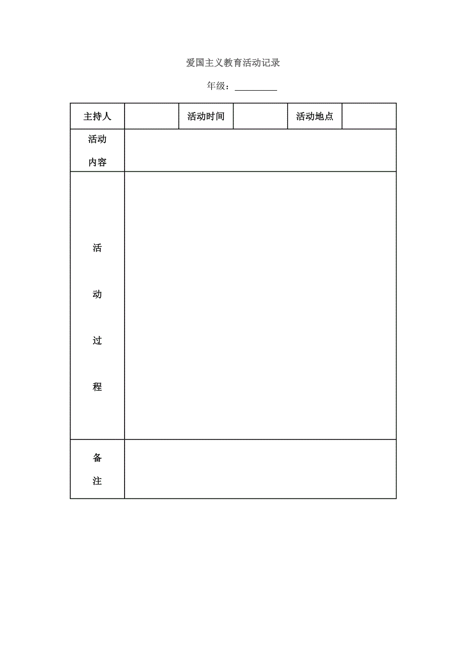 小学爱国主义教育活动记录.doc_第1页