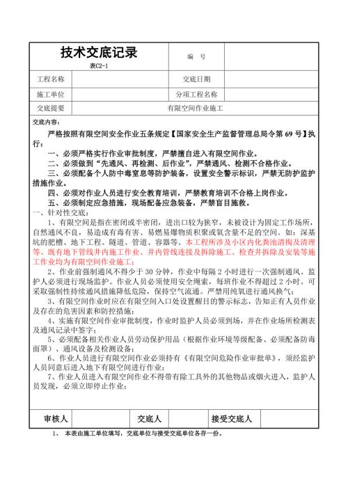 有限空间技术交底.doc