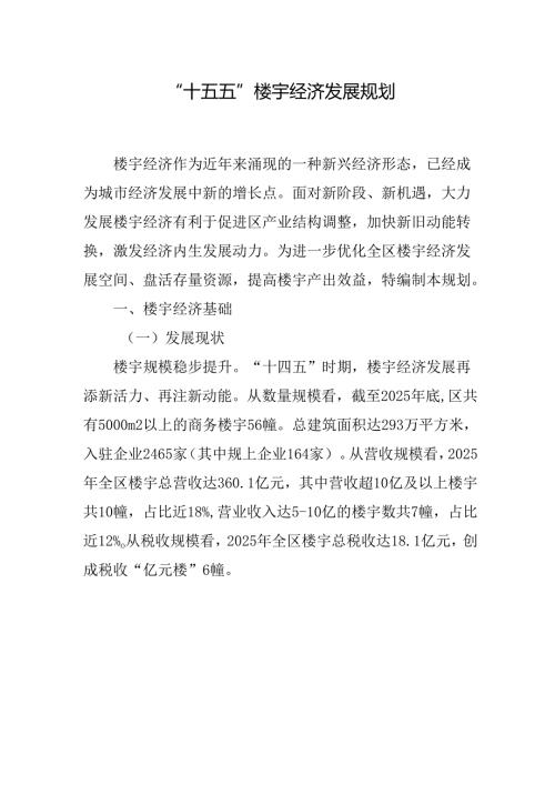 “十五五”楼宇经济发展规划.docx
