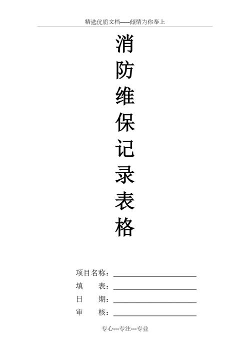 消防维保记录表格共12页.doc