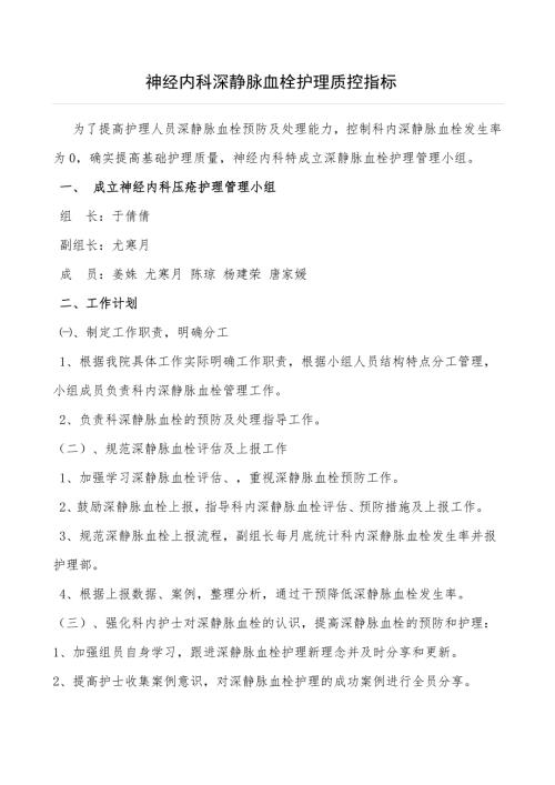 深静脉血栓护理质控指标.doc
