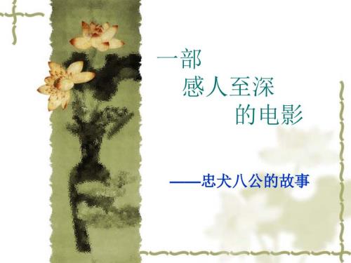 忠犬八公的故事PPT课件.ppt