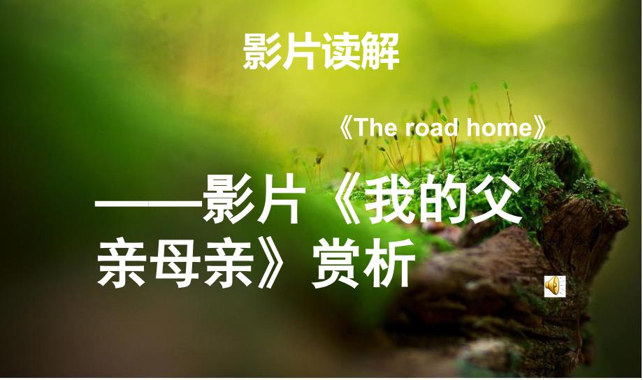影片我的父亲母亲赏析.ppt_第1页
