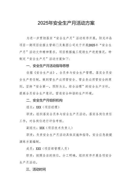 2025年开展《安全生产月》活动方案 （8份）.docx