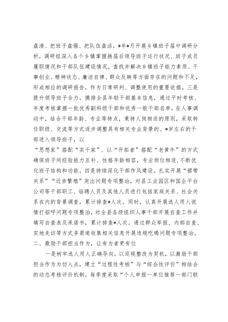 某县打造担当作为干部队伍推进党建引领基层治理经验材料.docx_第2页