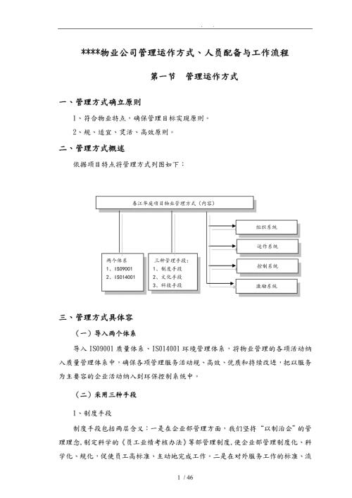 物业公司管理运作方式和流程图.doc