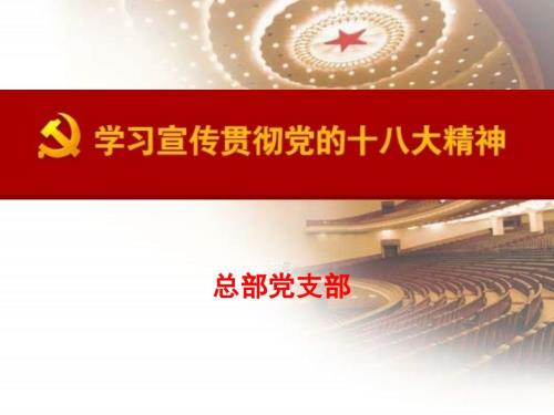 支部学习贯彻党的十八大精神宣讲稿.ppt