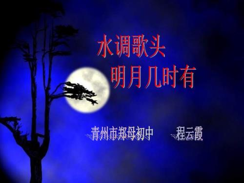 水调歌头明月几时有课件.ppt