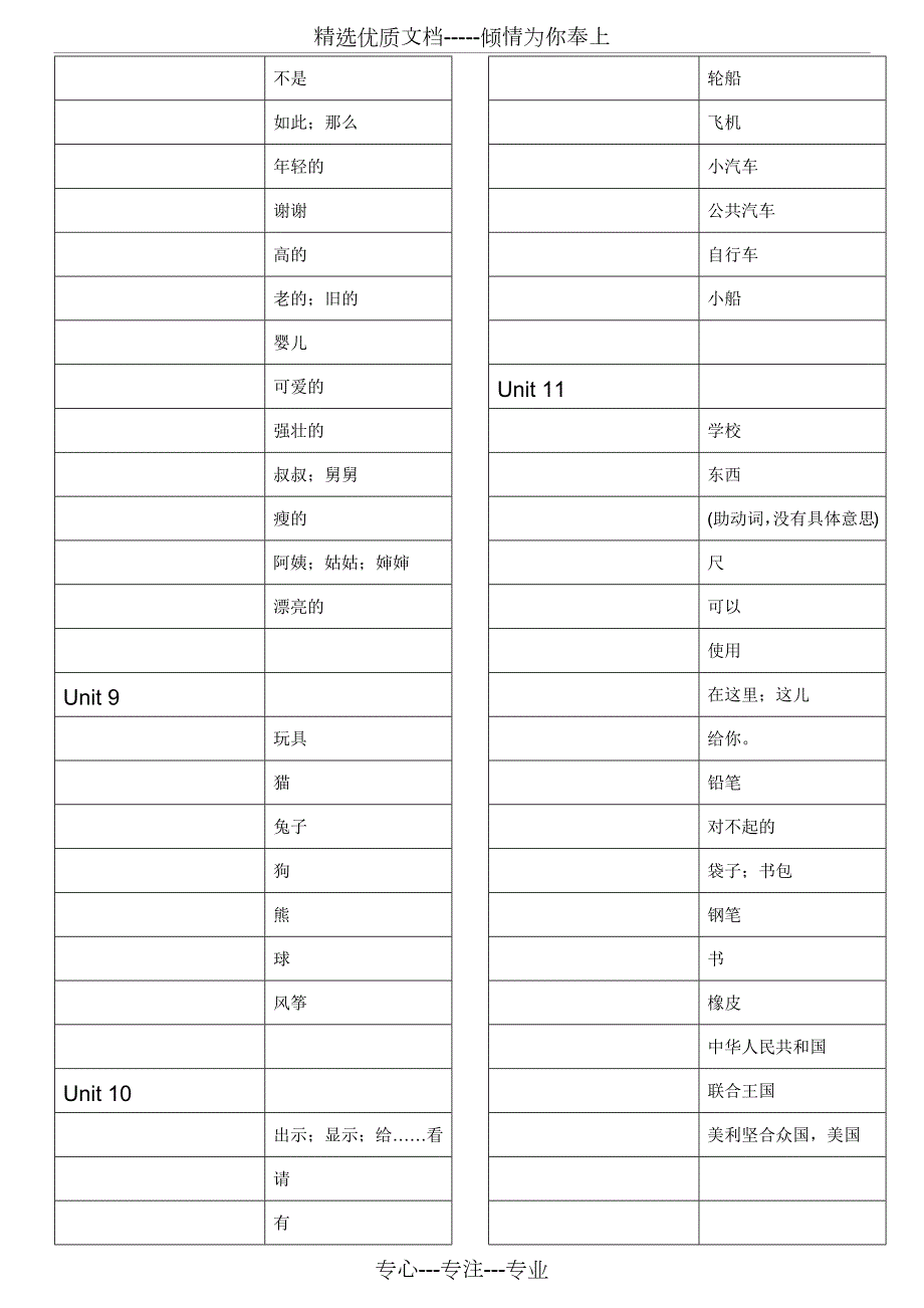 小学英语教科版一至六年级单词默写表.docx_第3页
