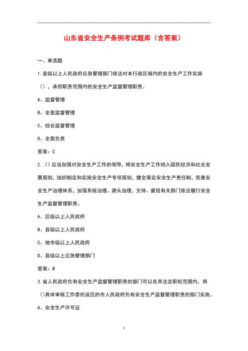 山东省安全生产条例考试题库含答案.docx