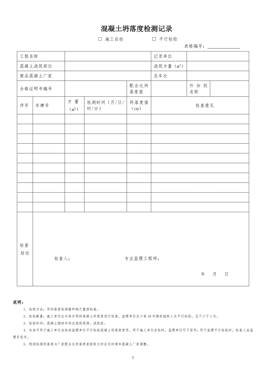 市政工程实测实量表格.doc_第1页