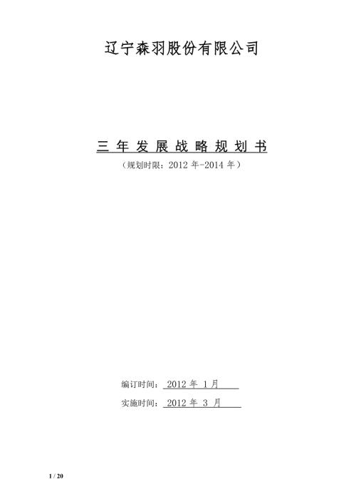 某公司三年发展战略规划书2.doc