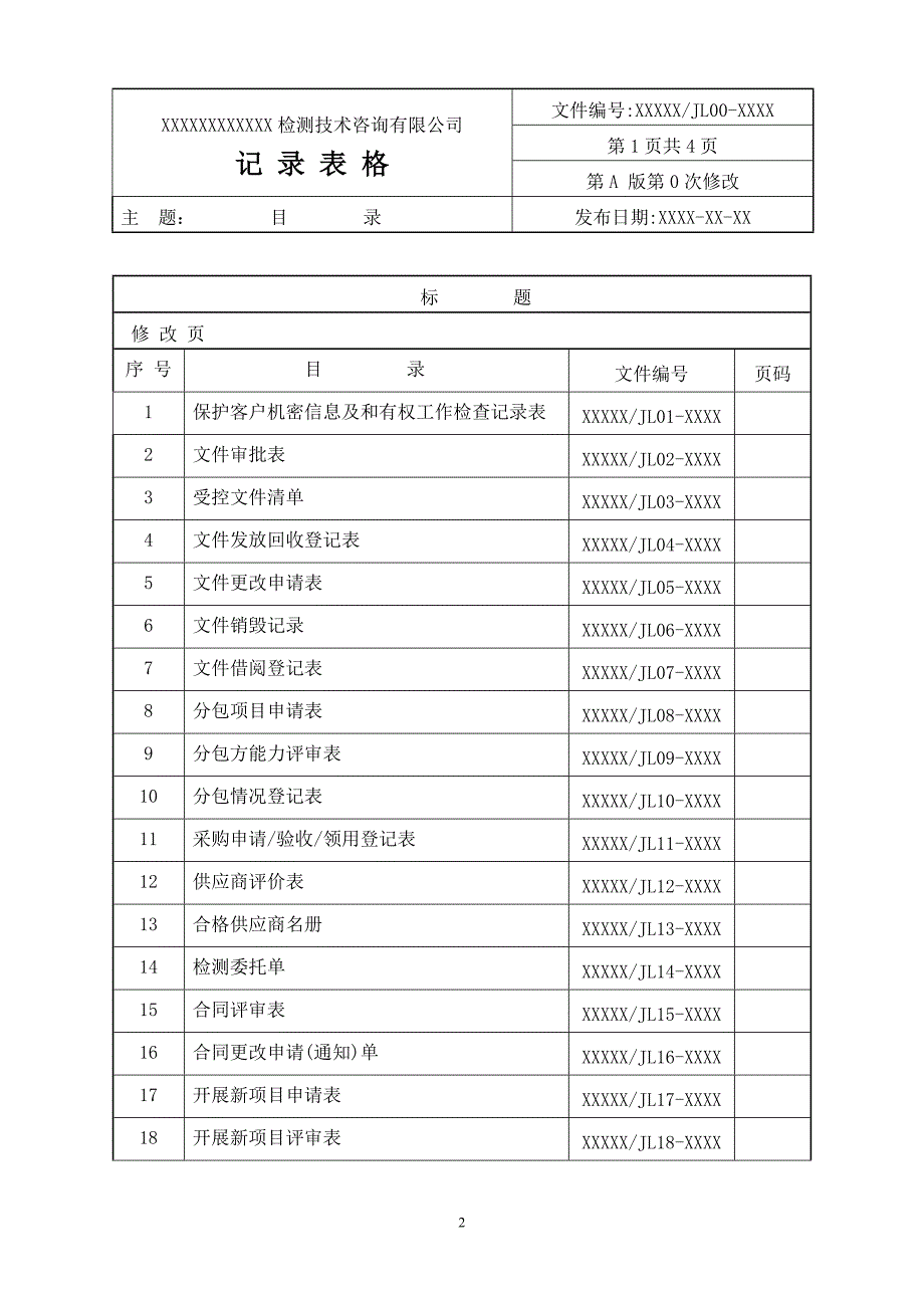 检测技术公司记录表格.doc_第2页