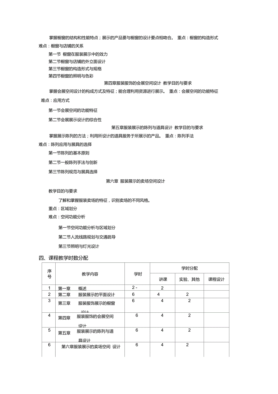 服装陈列与展示教学大纲南理张.6.19.doc_第2页