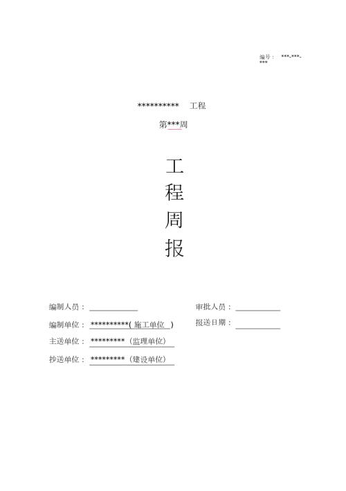 施工单位周报模板完整版.doc