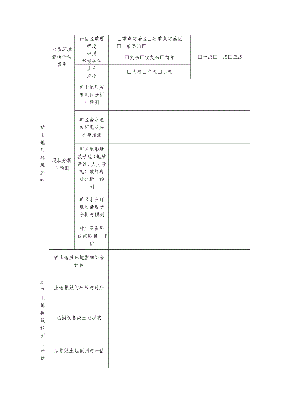矿山地质环境保护与土地复垦方案报告表.doc_第2页