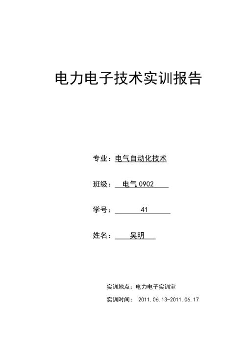 电力电子技术实训报告.docx
