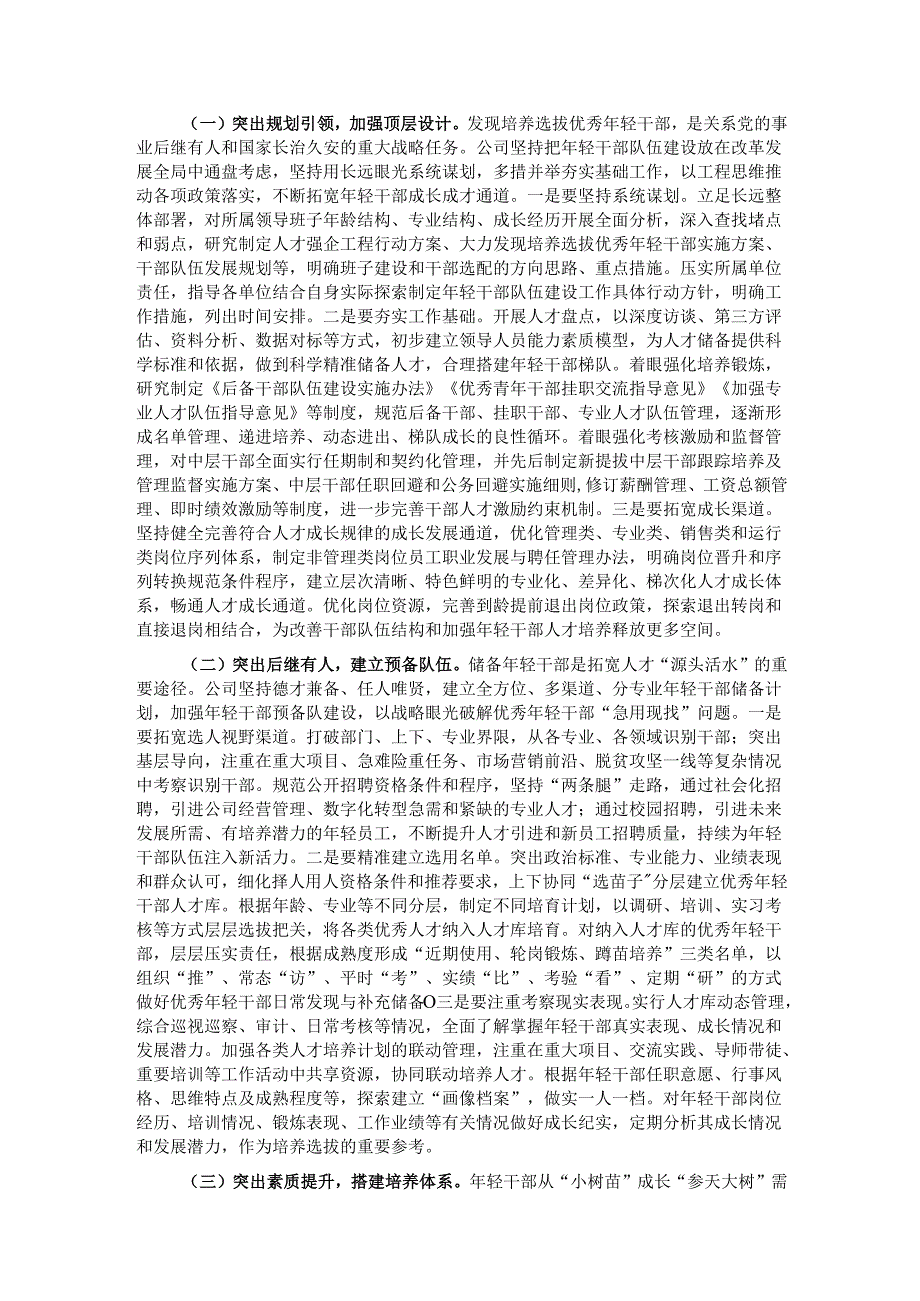 国企“七一”专题党课：加强国有企业青年干部培养为国有企业高质量发展提供坚强的人才保障.docx_第2页