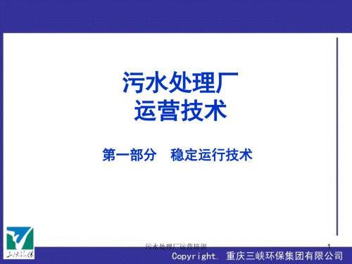 污水处理厂运营培训课件.ppt
