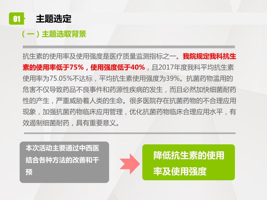 应用PDCA降低抗生素的使用率及使用强度ppt.ppt_第3页