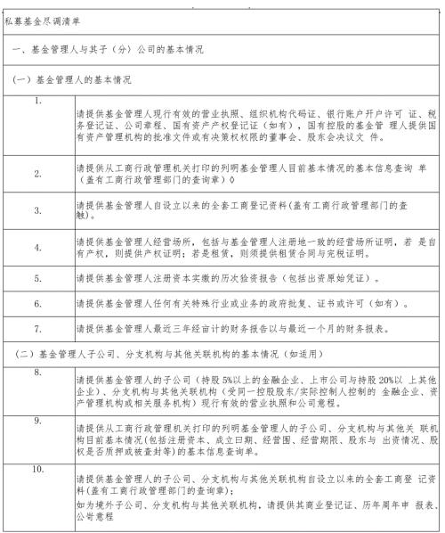 最全私募基金尽调清单.doc