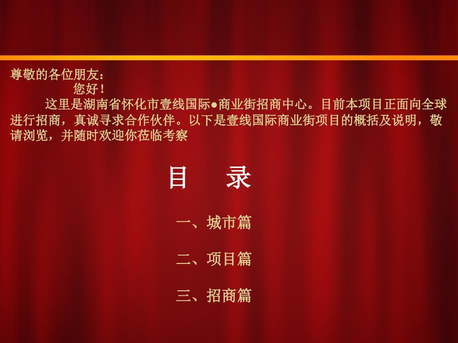湖南怀化市中心壹线国际商业街招商手册.ppt_第2页
