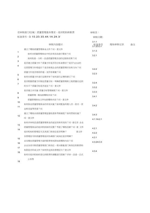 施工企业GB50430审核检查表1完整版.doc