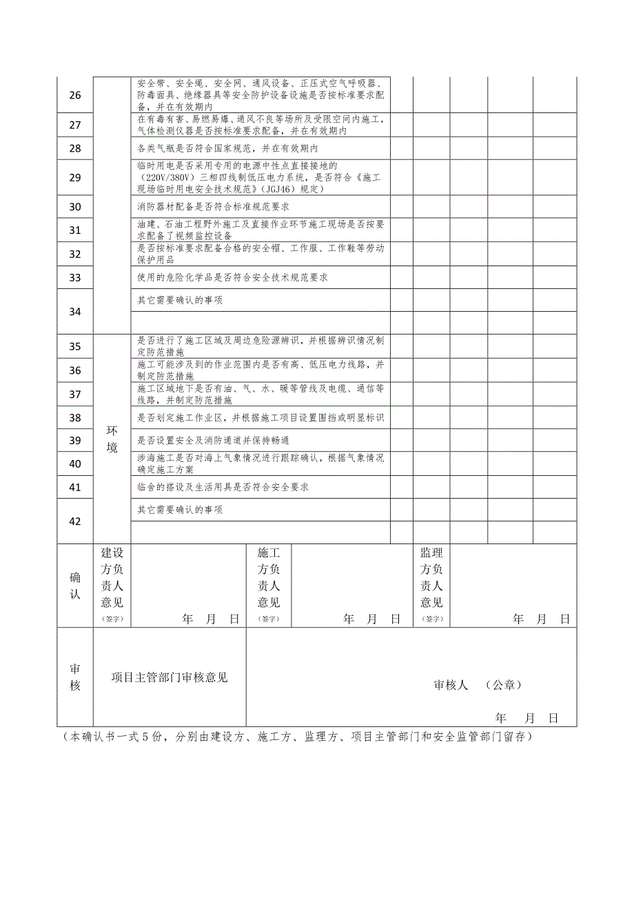 开工前安全条件确认书.doc_第2页